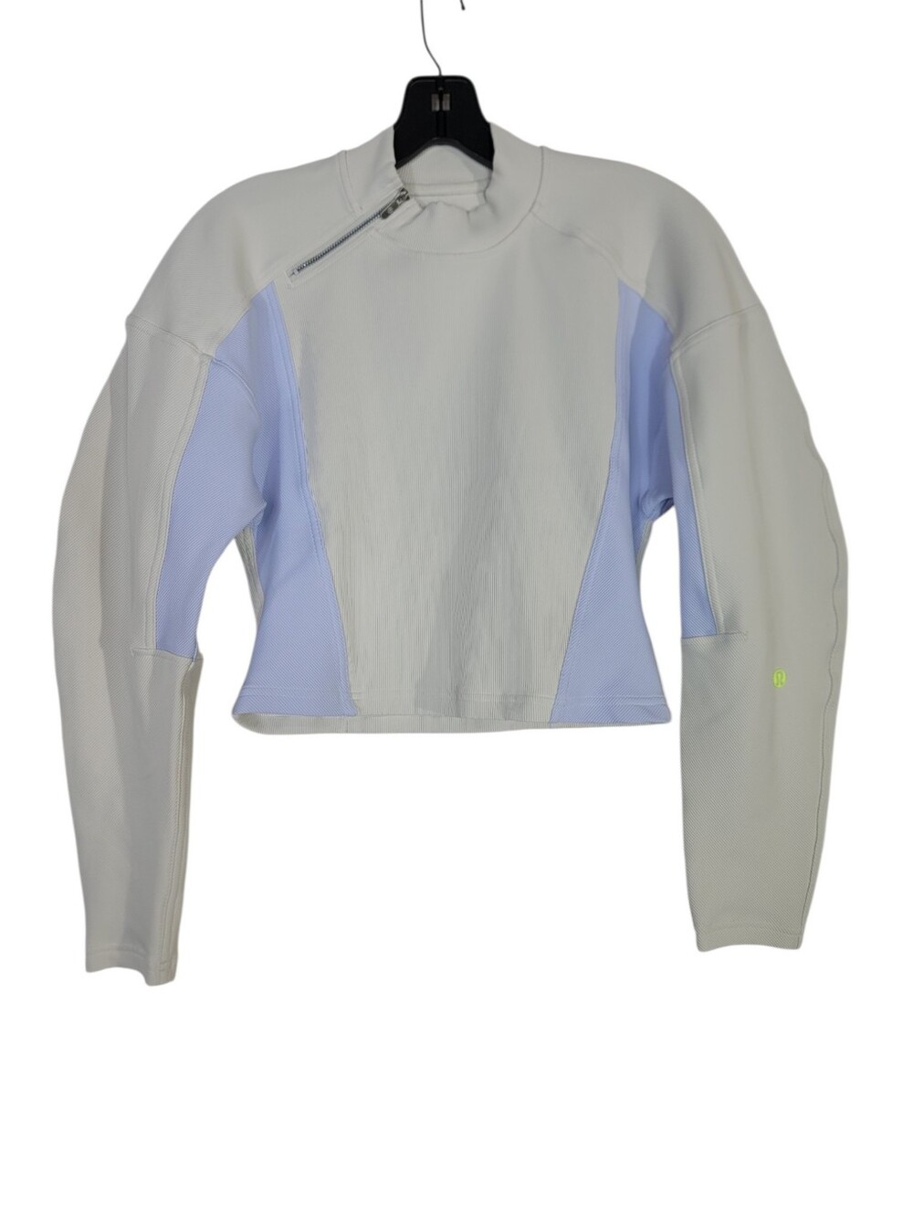 Lululemon Ribbed Luxtreme Wide-Sleeve Pullover Bone / Blissful Blue - Picture 2 of 11